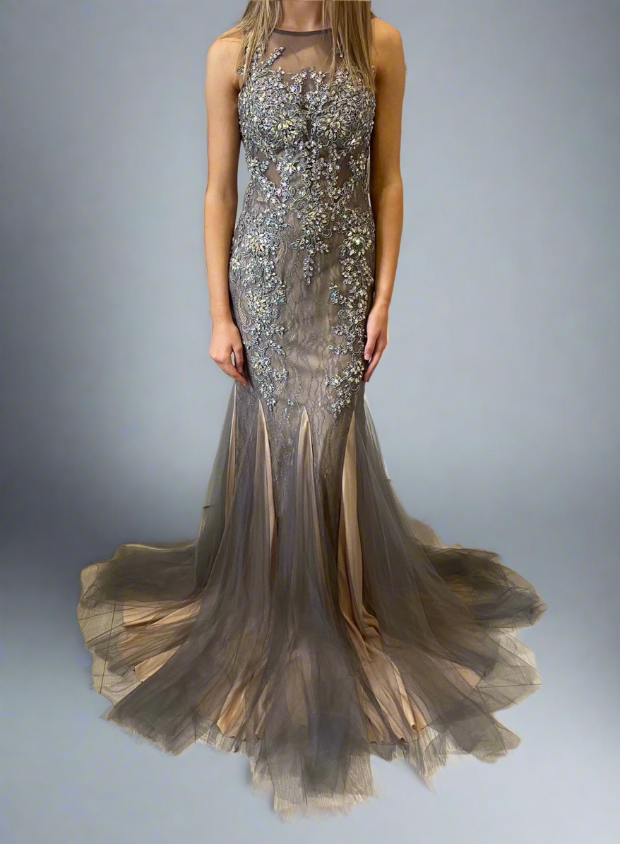 Jovani 98665 Prom Dress Gunmetal