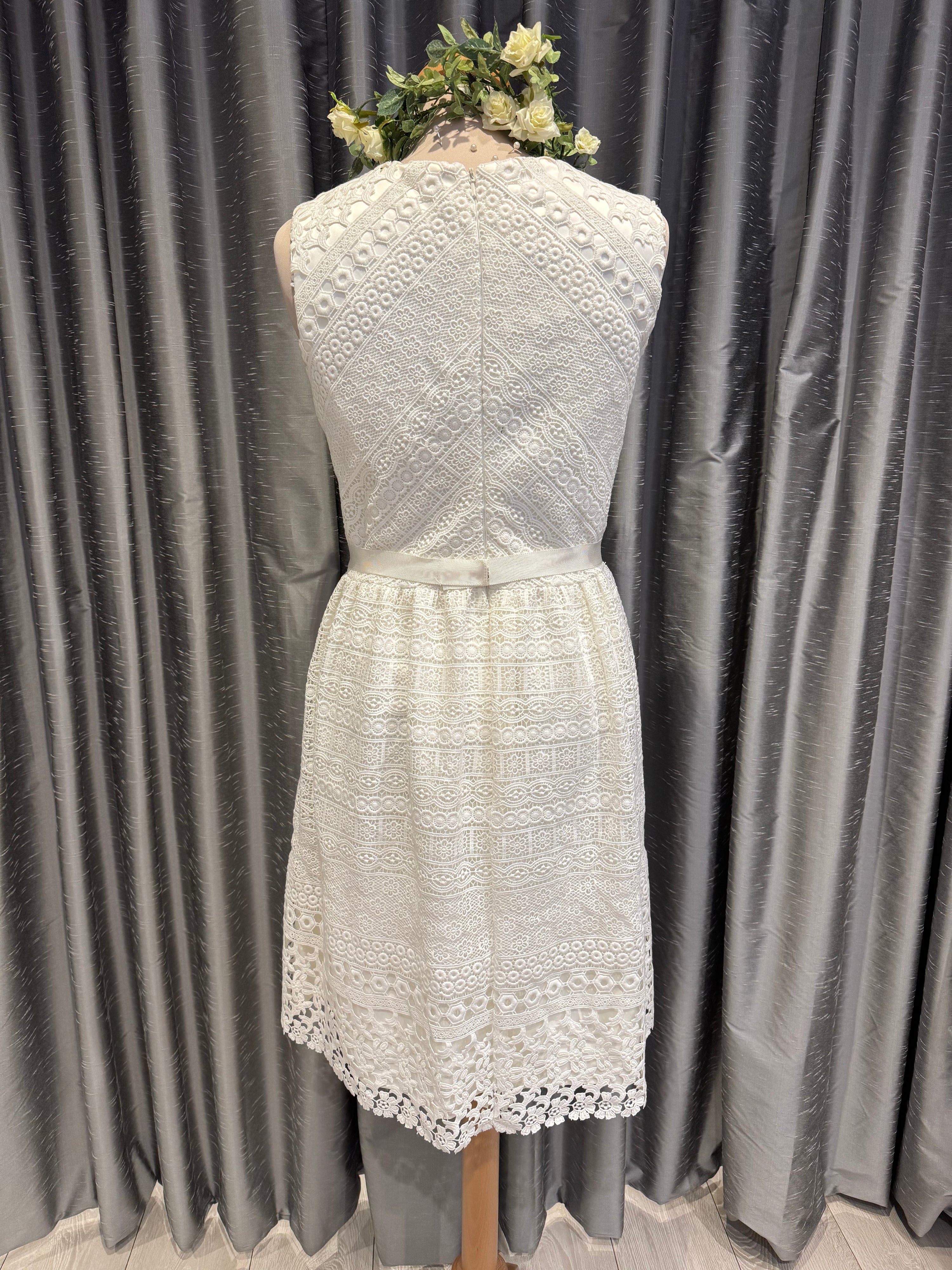 Dessy Ivory Short Bridal Dress