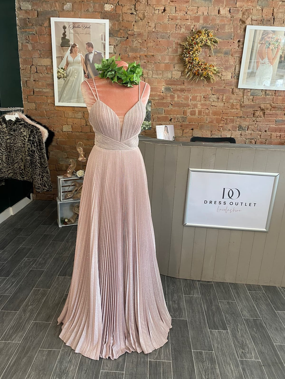 Front view of Mascara 166137 Prom Dress in Soft Rose