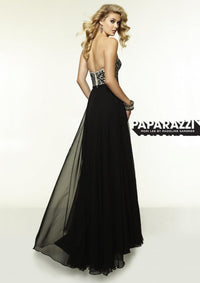 Back view of Morilee 97109 Prom Dress in black.